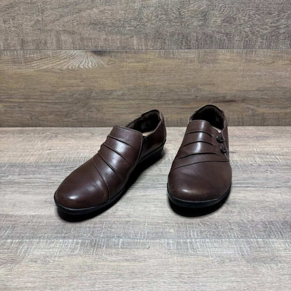 Clarks  Everylay Brown Leather Shoes Women's Size 9